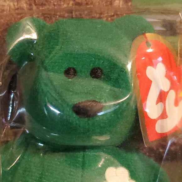 Ty Beanie Baby Erin The Bear 1997 Retired PVC Pellets 4th Gen McDonalds Emerald - Picture 3 of 8